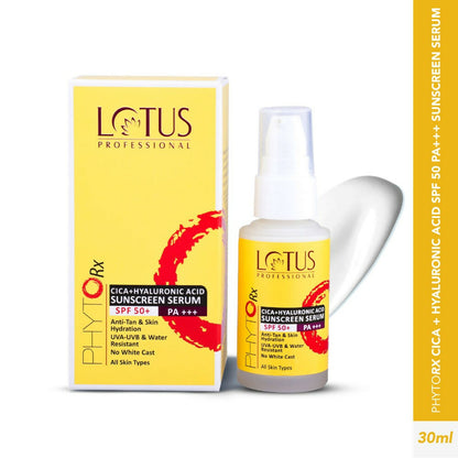 Lotus Herbals Cica + Hyaluronic Acid SPF 50 PA+++ Sunscreen Serum