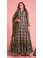 Myra Multicolour Pure Dola Silk Designer Gown Style Suit