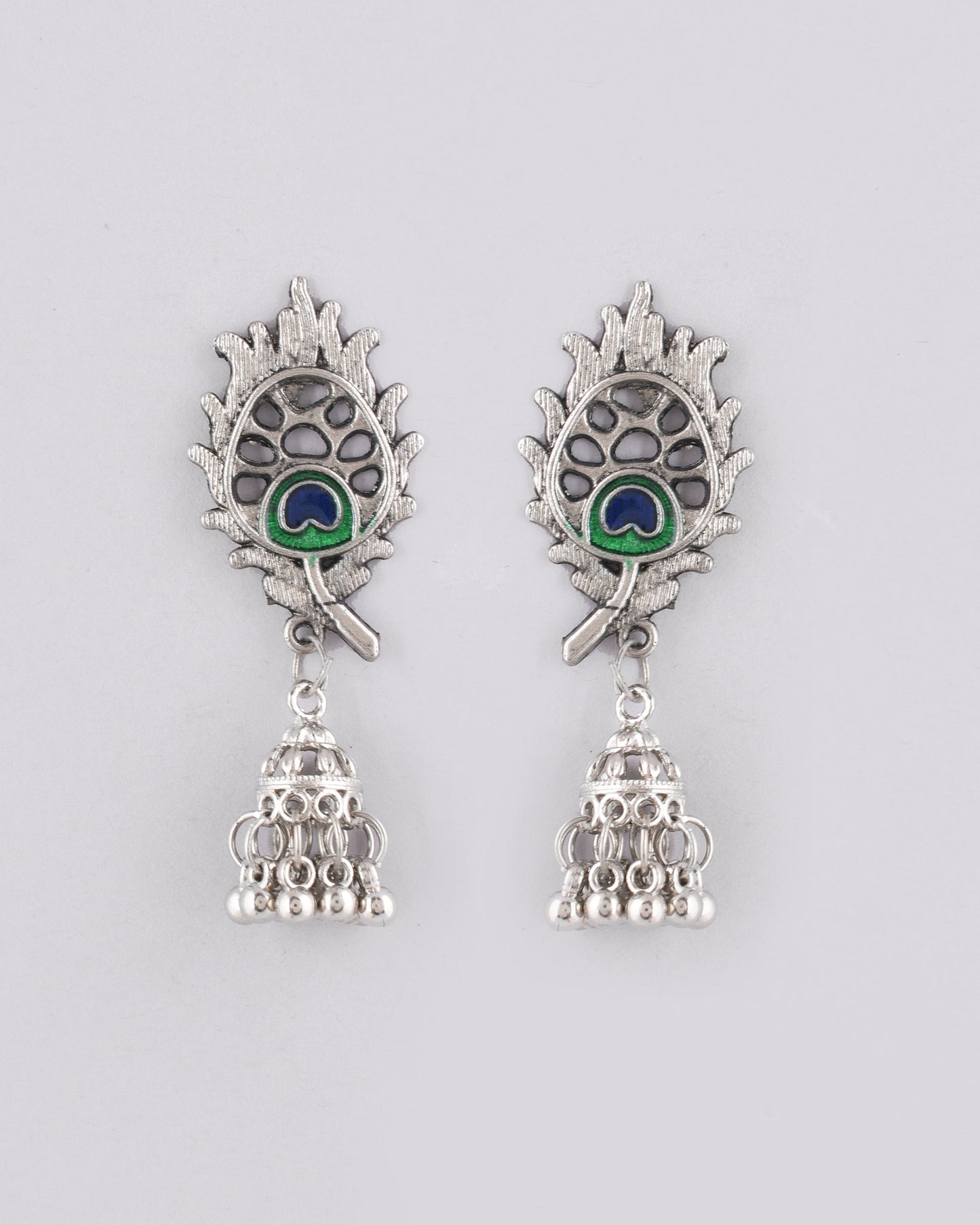 VOJ Women Silver Plated Oxidised Jewellary Set