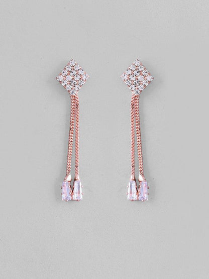 VOJ Rose Gold-Polished Butterfly Design Pendant Set