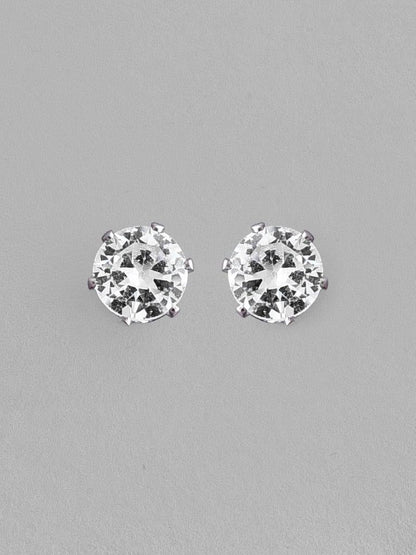 VOJ Silver Plated Flower Pendant Set