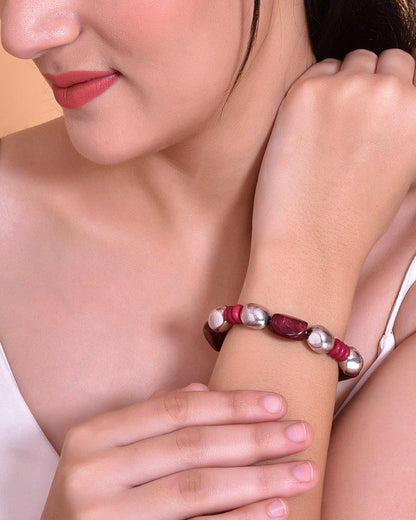 VOJ Beaded Elasticated Bracelet