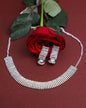 VOJ Silver Plated Stone Studded Choker Jewellery Set