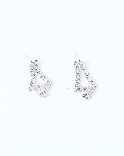 VOJ Silver Plated Stone Studded Choker Necklace And Earrings Set