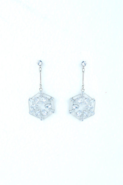 VOJ Silver Plated Stone Studded Circluar Earrings
