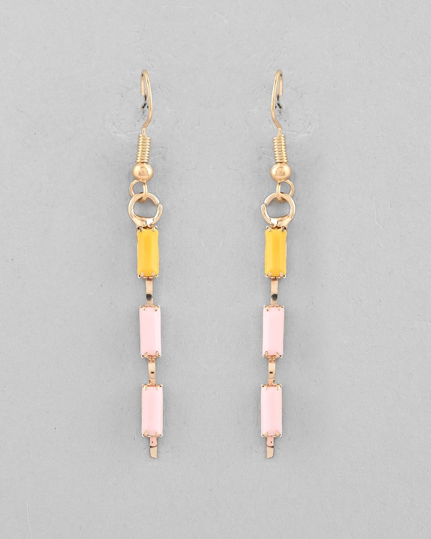 VOJ Multi Coloured Long Necklace With Earrings Set