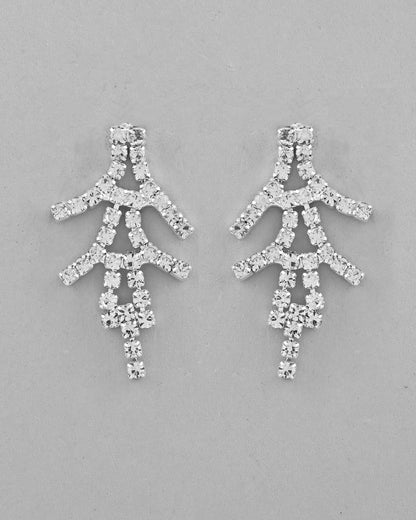 VOJ AD Stone Studded Silver Plated Designer Jewellery Set