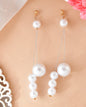 VOJ Pearl Studded Handcrafted Classic Drop Earrings