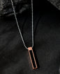 VOJ Silver Plated Men Chain With Rectangular Shaped Pendent