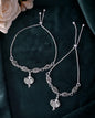 VOJ Set of 2 Silver Plated Dancing Girl Anklet