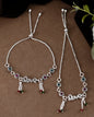 VOJ Set of 2 Silver Plated Love Meenakari Anklet