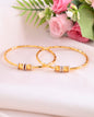 VOJ Set of 2 Gold-Polished Simple Bangles