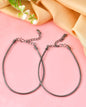 VOJ Set of 2 Rhodium Plated Snake Chain Anklet