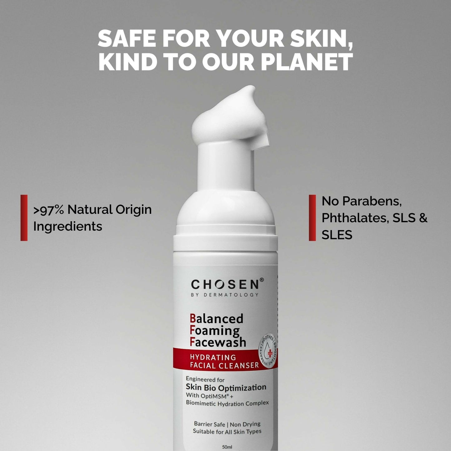 Chosen Balanced Foaming Facewash Daily Face Cleanser With Optimsm