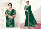 Green Pure Crepe Silk Embroidered Saree with Unstitched Blouse - Norita Varya