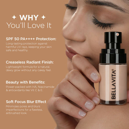 Bella Vita Organic Hydmatte Fx - Airbrush Liquid Foundation - Warm Sun