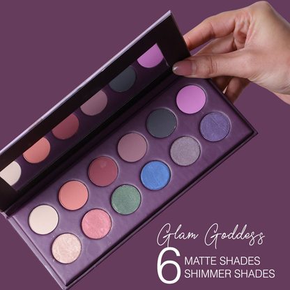 Lotus Make Up Proedit Eye Primer Infused Eyeshadow Palette - Glam Goddess