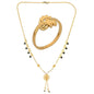 AanyaCentric Gold-Polished Mangalsutra & Ring Set