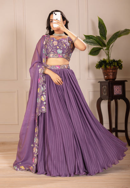 Lehenga Mart Designer Wedding Lehenga choli for Women - purple