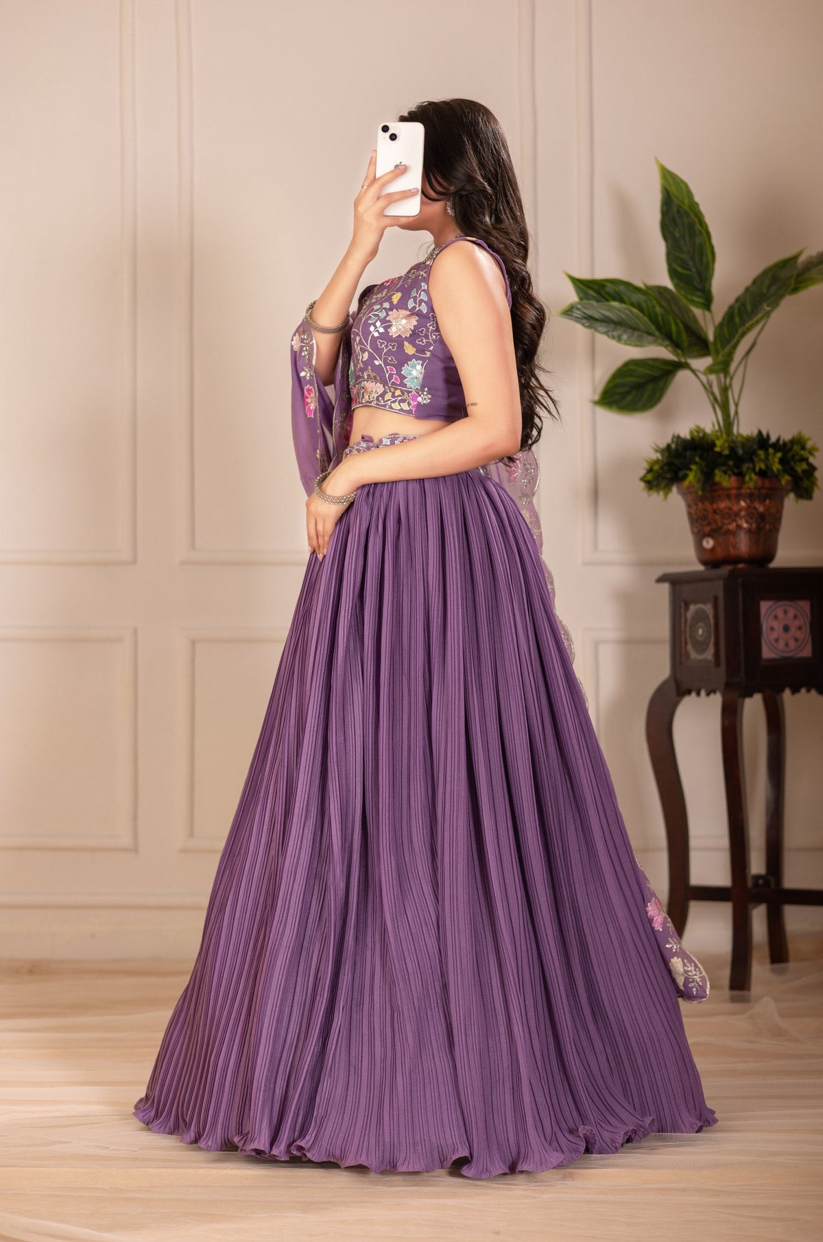 Lehenga Mart Designer Wedding Lehenga choli for Women - purple