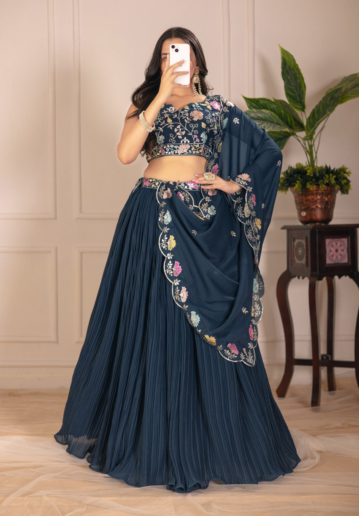 Lehenga Mart Designer Wedding Lehenga choli for Women - rama