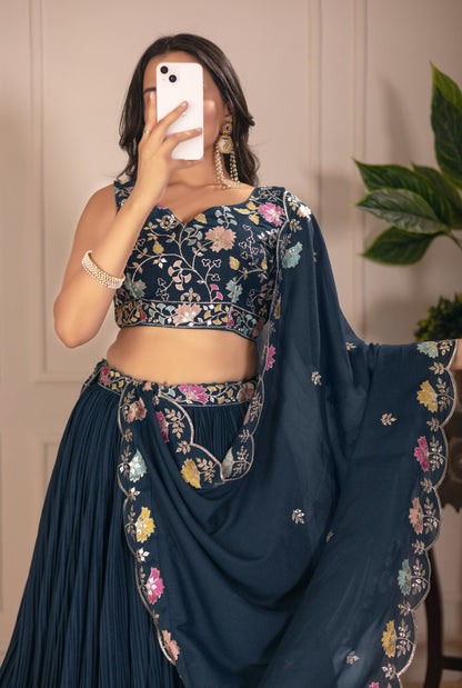 Lehenga Mart Designer Wedding Lehenga choli for Women - rama