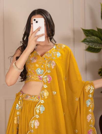 Lehenga Mart Designer Wedding Lehenga choli for Women - Yellow