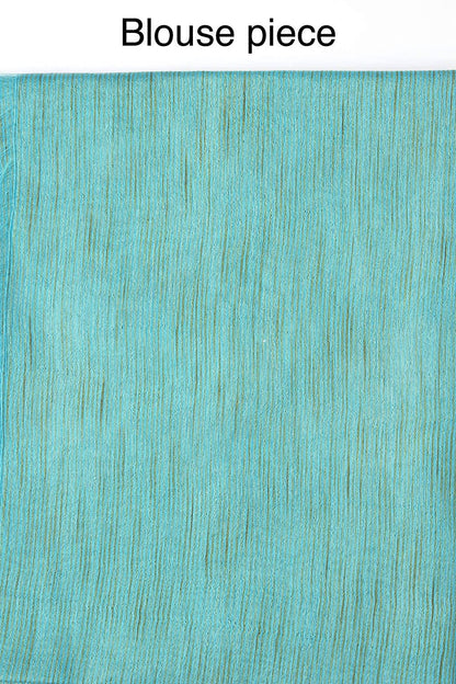 Mominos Fashion Firozi Color Bhagalpuri Saree