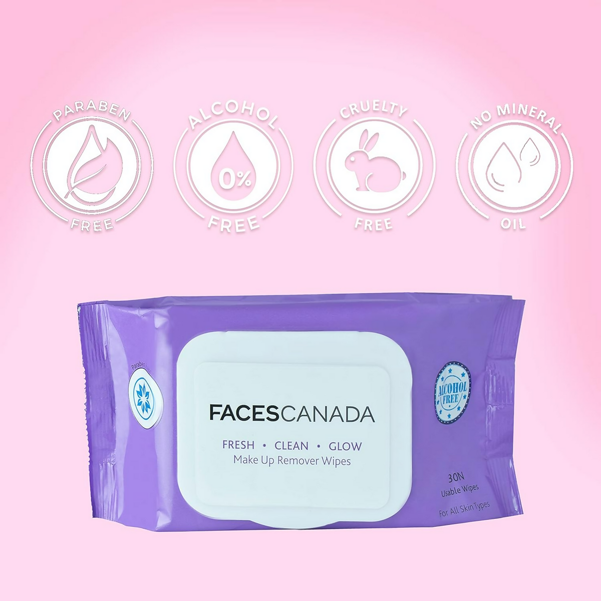 Faces Canada Fresh Clean Glow Makeup Remover Face Wipes