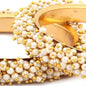 Mominos Fashion Trendy Gold-Polished With Pearls Bangles