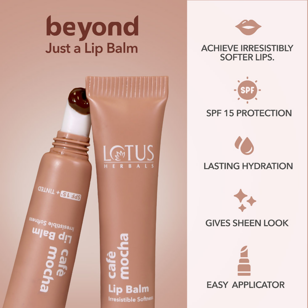 Lotus Herbals Lip Balm With SPF 15 - Cafe Mocha