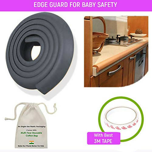 Safe-O-Kid Unique High Density L-Shaped 2 Mtr Long Mini 2 Edge Guards With 8 Corner Cushions