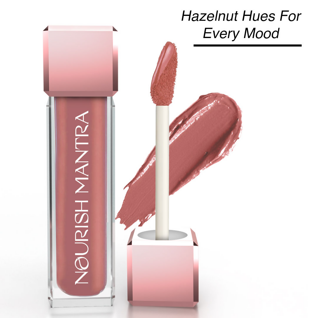 Nourish Mantra Liquid Lipstick Creamy Matte with SPF / Water Proof, Smudge Proof Shade- Spice And Shanti-