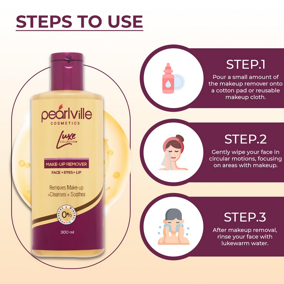 Pearlville Luxe Collection Make Up Remover