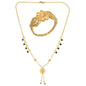 AanyaCentric Gold-Polished Mangalsutra & Ring Set