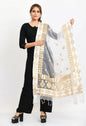 Mominos Fashion Moeza Women Organza Gotta Patti Bridal Dupatta White Dupatta