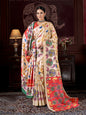 Aayaa Designer Winter Collection Printed Saree With Shawl - Multi Color