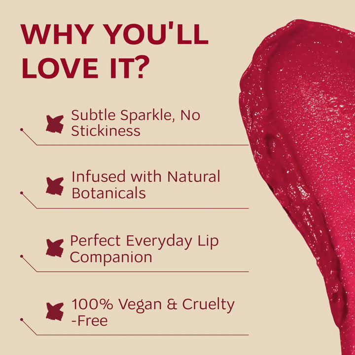 Dunamiss Rose Sparks Glimmer Lip Balm