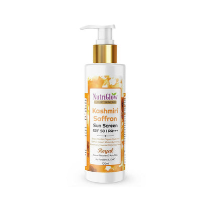 NutriGlow Luxury Skincare Kashmiri Saffron Sunscreen Serum 50 PA+++