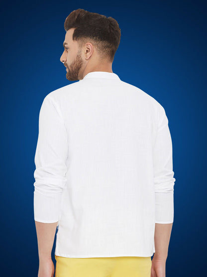 Even Apparels Men's Pure Cotton White Kurta