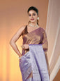 Exclusive Collection Beautiful Copper Tissue Silk Hand Weaving Handloom Saree With Running Blouse Piece