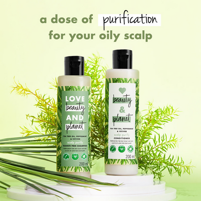 Love Beauty And Planet Tea Tree Peppermint & Vetiver Clarifying Shampoo