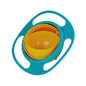 Safe-O-Kid 360 degree spill proof feeding Bowl for kids- Orange & Green Colour