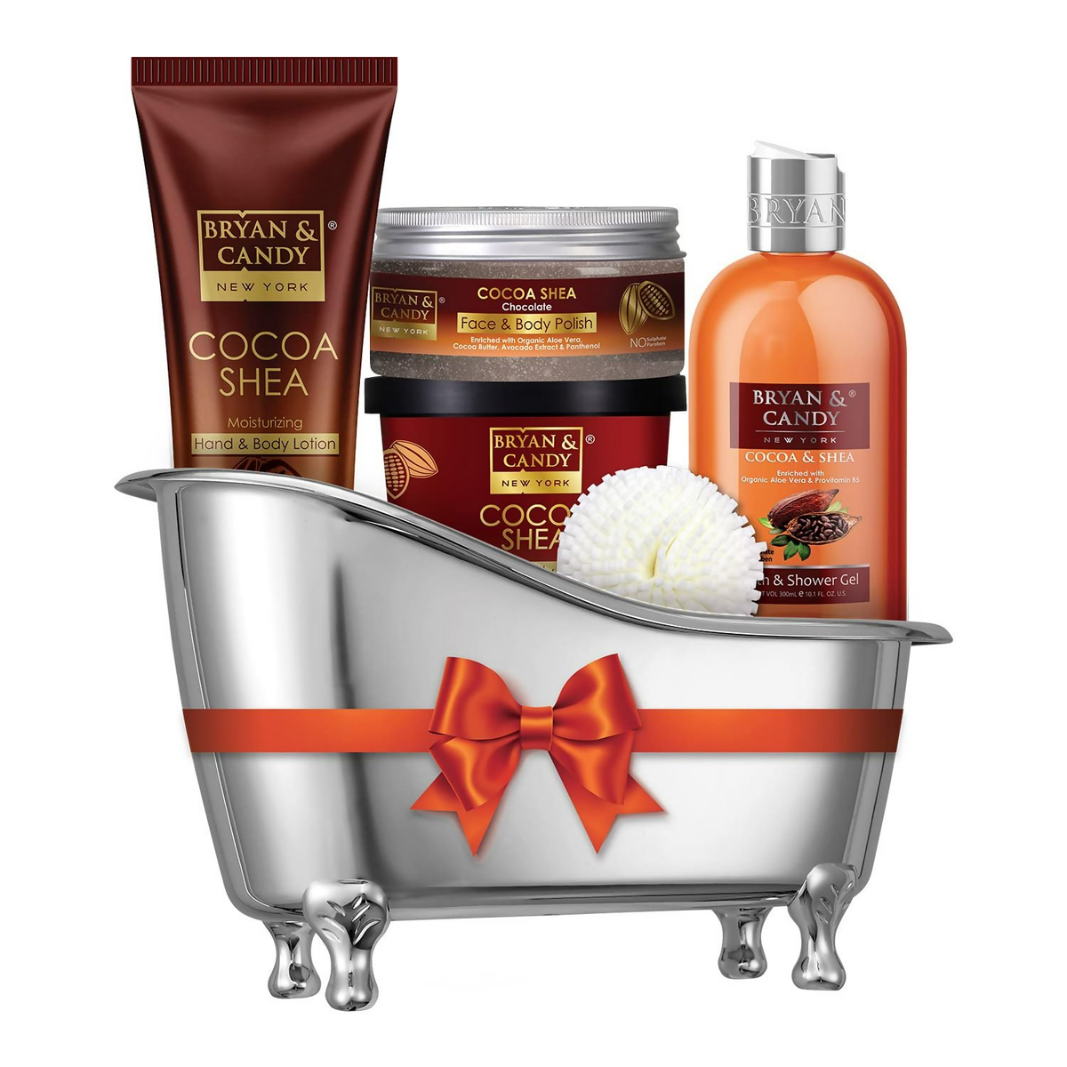 Bryan & Candy Cocoa Shea Bath Tub Collection Gift Set Kit