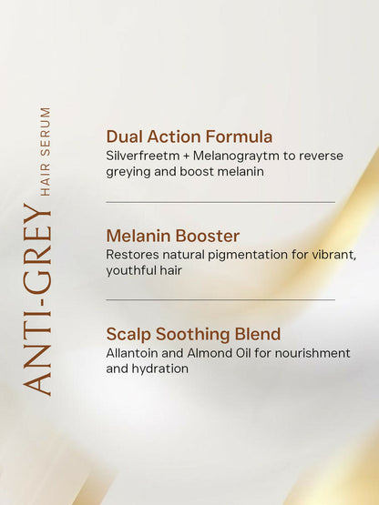 Flawora Set of Anti-Grey Hair Serum, D-Tan Lotion and Gold Face Serum