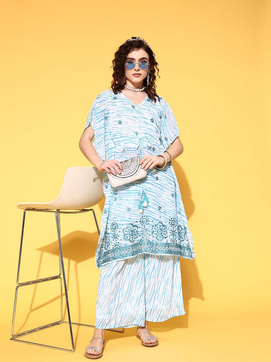Yufta White Printed Co-ord Set