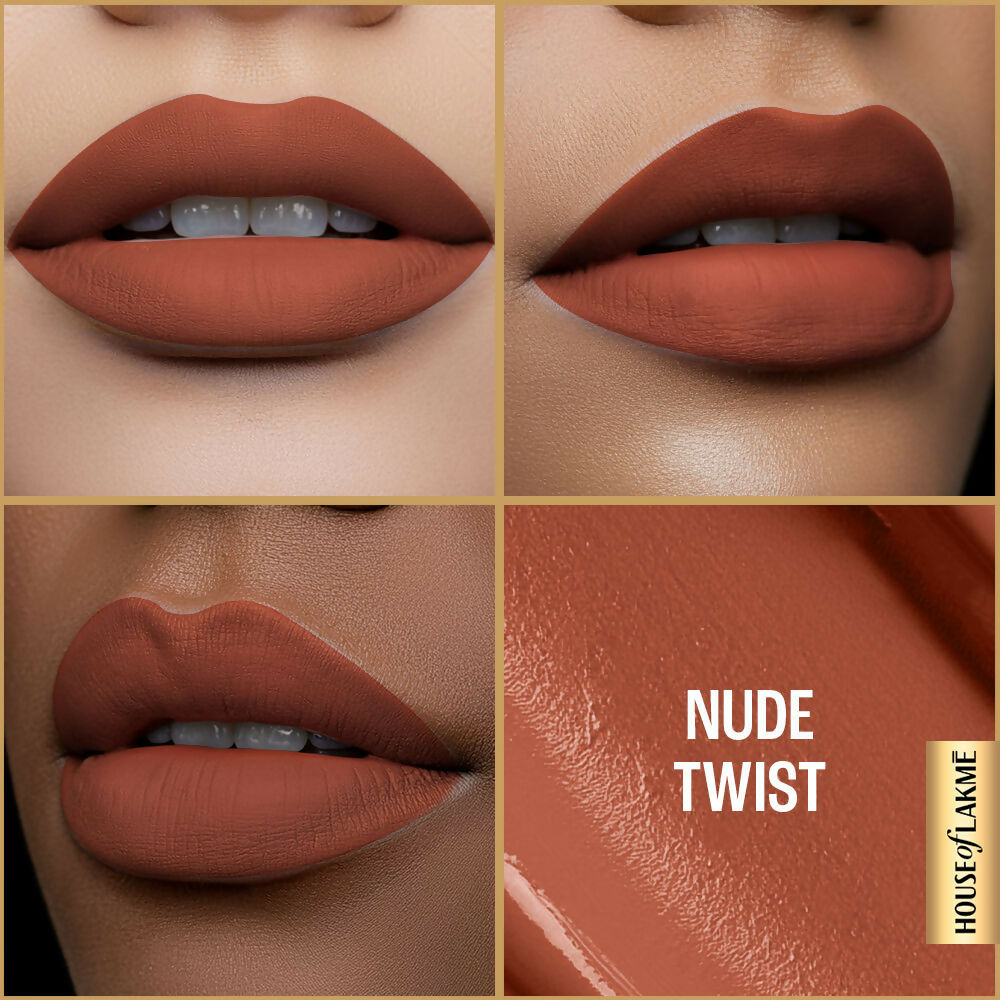 Lakme Ultimate Glam Matte Liquid Lipstick - Nude Twist