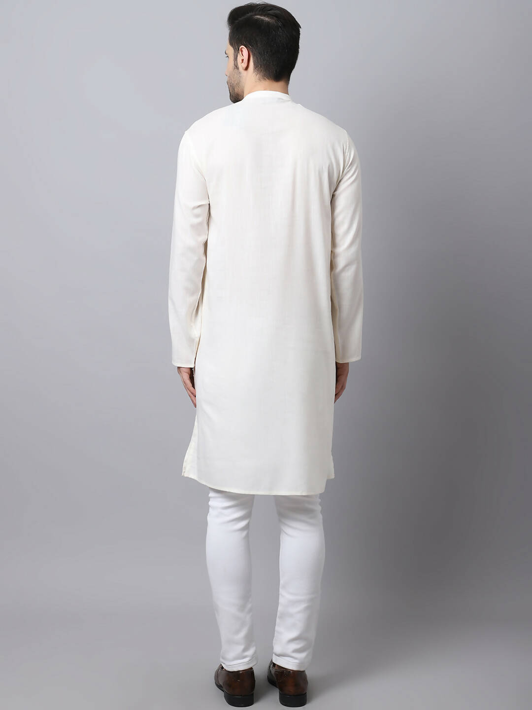 Even Apparels White Pure Cotton Men's Kurta With Side Placket