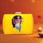 Joban Fashion Yellow Durga Printed Clutch - Multicolor