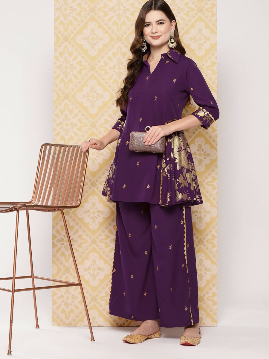 Ahalyaa Women's Traditional Wear Co-ods - Burgundy